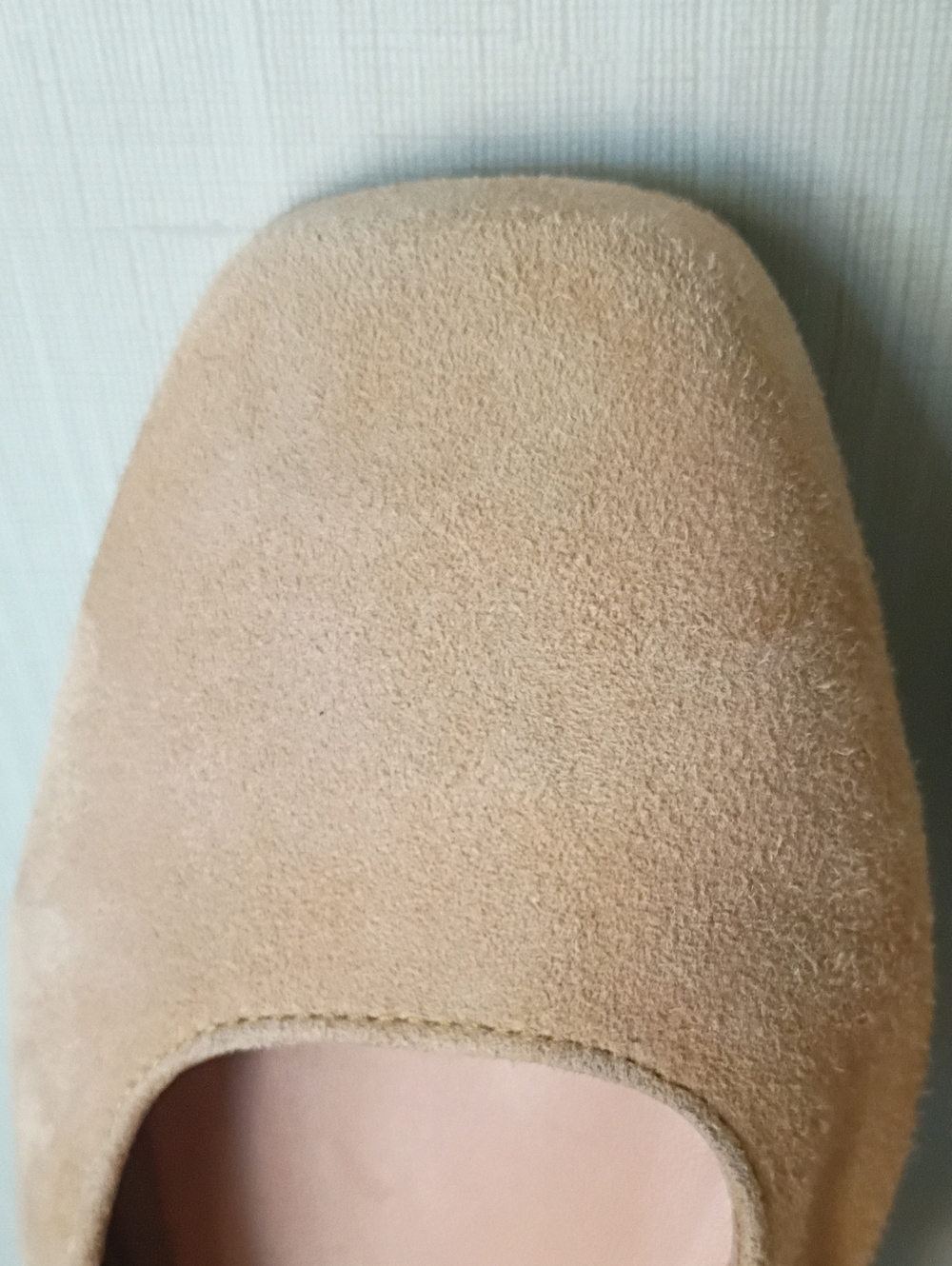 Suede Slingback Ballet Flats Made In Greece Leather Rubber Sole - Picture 13 of 13